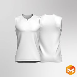 Mens Notched Neckline Sleeveless Tank Top 3D Garment