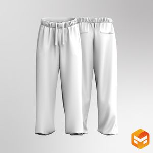 Mens Oversized Casing Waistband Joggers 3D Garment