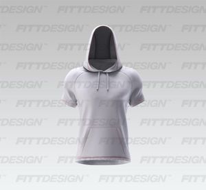 Mens Performance Raglan Short Sleeve Hoodie Smart Mockup
