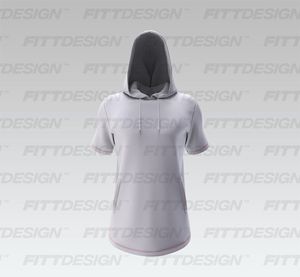 Mens Performance Set In Short Sleeve Scallop Bottom Hoodie Smart Mockup