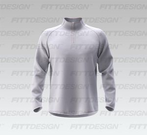 Mens Quarter Zip Baseball Bottom Relaxed Sweater Smart Mockup