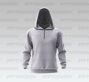 Mens Quarter Zip Drop Shoulder Oversized Hoodie Smart Mockup