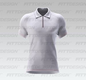 Mens Quarter Zip Polo Collar Golf Tee Smart Mockup