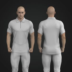 Mens Quarter Zip Polo Collar Golf Tee Tech Pack