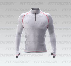 Mens Quarter Zip Raglan Runner Sleeve Fitted Tee Smart Mockup