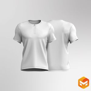 Mens Quarter Zip Set In Short Sleeve Tee 3D Garment