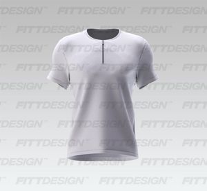 Mens Quarter Zip Set In Short Sleeve Tee Smart Mockup
