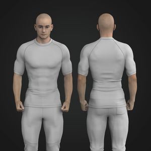 Mens Raglan Elbow Length Sleeve Rashguard Tech Pack