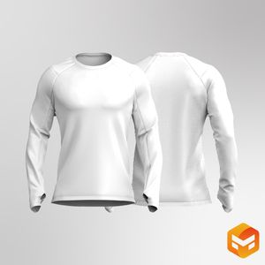 Mens Raglan Runners Sleeve Performance Tee - 3D Garment