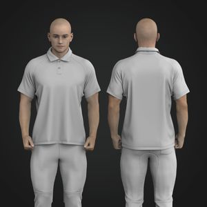 Mens Relaxed Polo Collar Raglan Sleeve Golf Tee Tech Pack