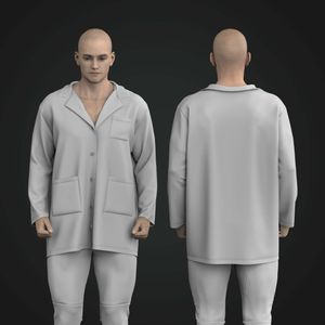 Mens Scrub Lab Coat Tech Pack