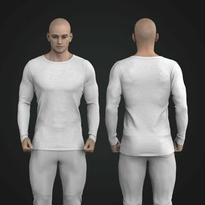 Mens Seamless Set In Long Sleeve Tee Tech Pack
