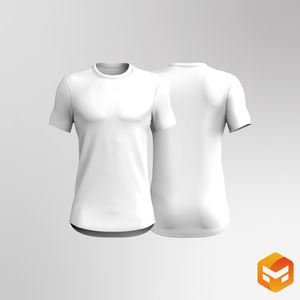 Mens Seamless Set In Short Sleeve Tee 3D Garment