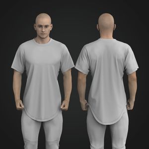 Mens Set In Sleeve Deep Scallop Bottom Relaxed Tee
