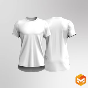Mens Set In Sleeve Scallop Bottom Stepped Hem Tee - 3D Garment