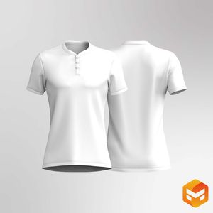 Mens Stand Collar Golf Tee 3D Garment