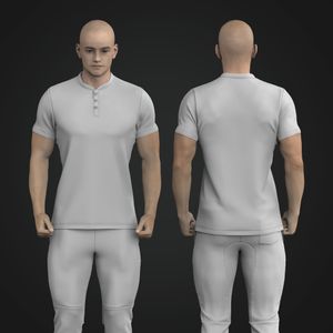 Mens Stand Collar Golf Tee Tech Pack