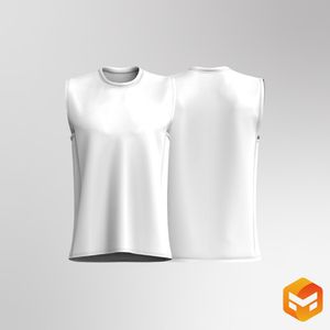 Mens Straight Cut Sleeveless Tank Top 3D Garment