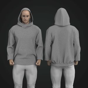 Mens Teddy Faux Shearling Kangaroo Pocket Cross Over Hoodie