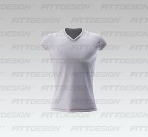 Mens V-Shaped Neckline Cap Sleeve Performance Tee Smart Mockup