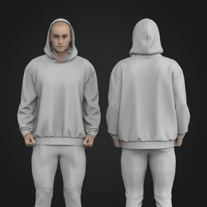 Unisex Drop Shoulder Hoodie Tech Pack