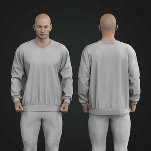 Unisex V-Neck Oversized Sweatshirt