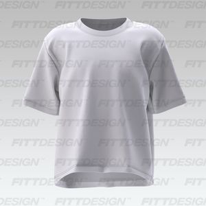Girls Drop Shoulder Relaxed Tee Smart Mockup