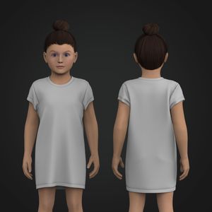 Girls Set In Sleeve Shirt Dress