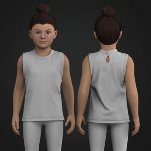 Girls Wide Racer Back Relaxed Tank Top
