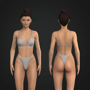 Ladies 2 Piece Thong Bikini Set