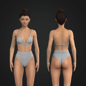 Ladies 2 Piece V Cup Bikini Set