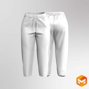 Ladies 23.00 Inch Inseam Relaxed Joggers - 3D Garment