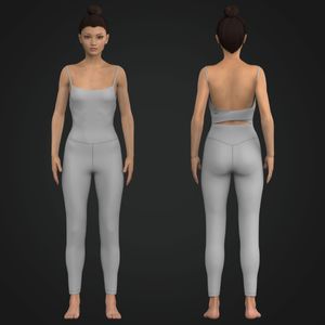 Ladies 25.00 Inch Inseam Criss Cross Jumpsuit