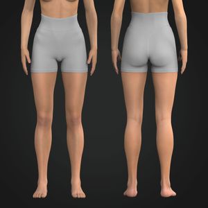 Ladies 4 Inseam V Back Biker Shorts