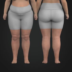 Ladies 7.00 Inch Inseam Plus Size Biker Shorts