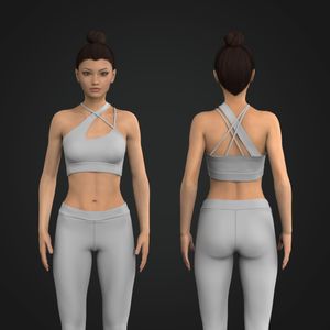 Ladies Asymmetric Strappy Cropped Top