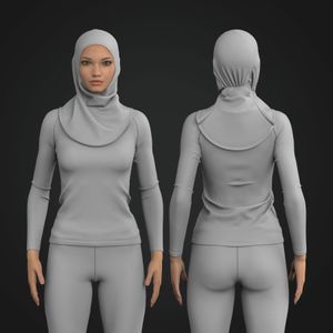 Ladies Athletic Mesh Hijab