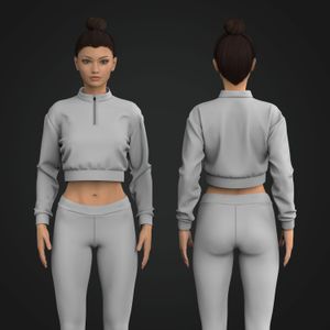 Ladies Cadet Collar Drop Shoulder Sweater