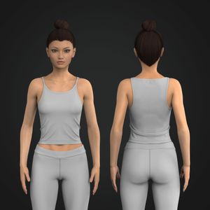 Ladies Camisole Neckline Ribbed Tank Top