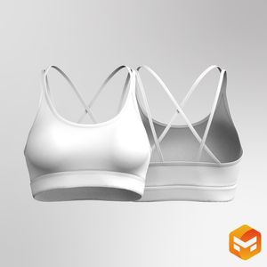 Ladies Camisole Neckline Sports Bra - 3D Garment