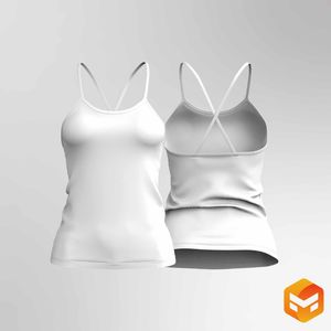 Ladies Camisole Neckline Tank Top - 3D Garment