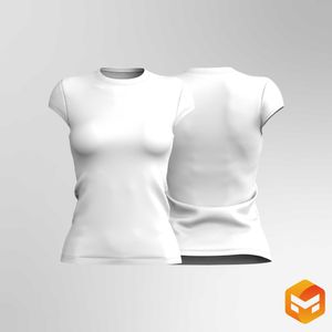 Ladies Cap Sleeve Performance Tee - 3D Garment