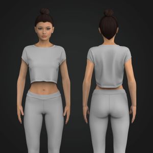 Ladies Cap Sleeve Set In Sleeve Crop Tee