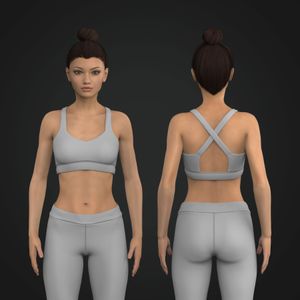 Ladies Criss Cross Back Sports Bra
