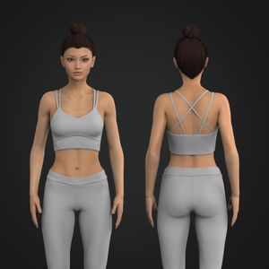 Ladies Criss Cross Back Strappy Sports Bra