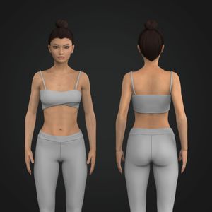 Ladies Criss Cross Strappy Sports Bra