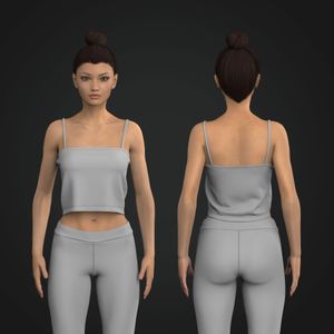 Ladies Cropped Camisole Strappy Tank Top