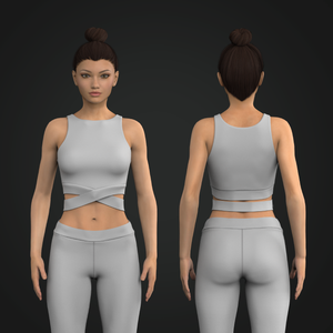Ladies Cross Band Crop Sports Bra