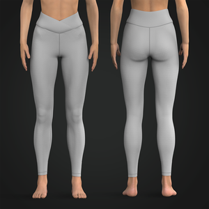 Ladies Crossover Waistband Leggings