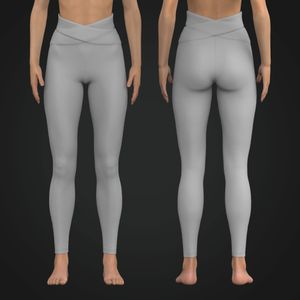 Ladies Cut Out Criss Cross High Waisted Leggings